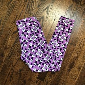 LuLaRoe Disney Purple Mickey Mouse Leggings